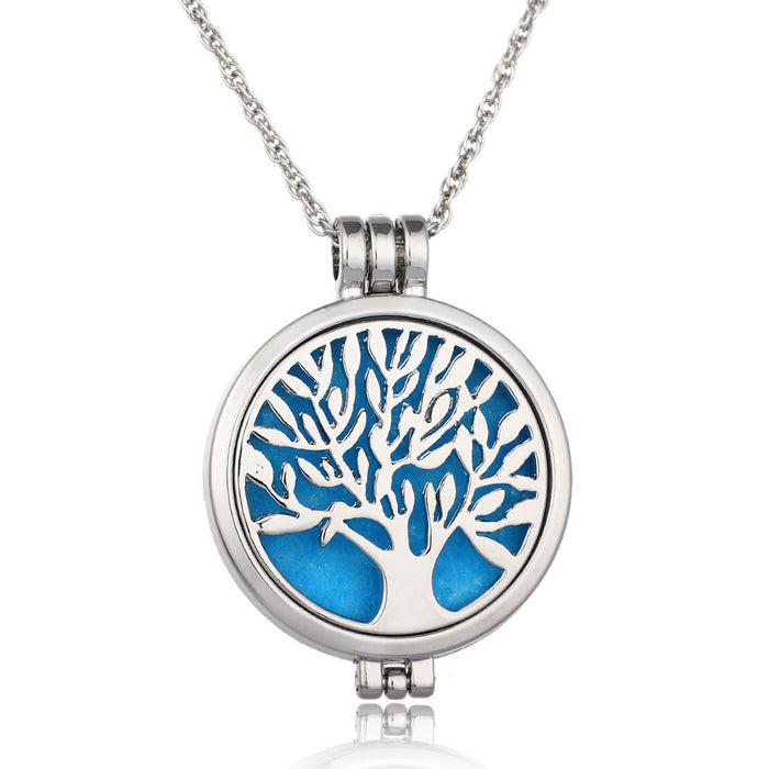 Jewelry WholesaleWholesale double-sided Life Tree fragrance dispenser luminous necklace JDC-NE-DB003 Necklaces 逗贝 %variant_option1% %variant_option2% %variant_option3%  Factory Price JoyasDeChina Joyas De China