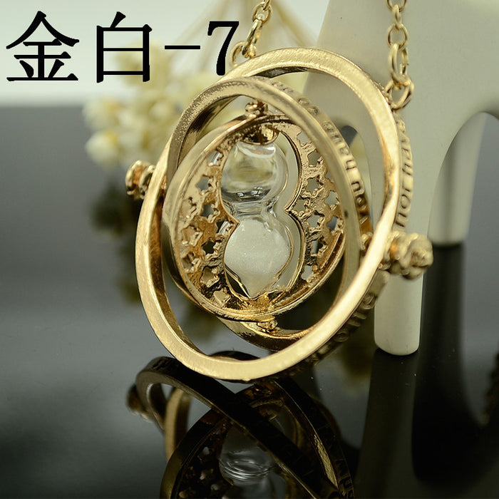 Jewelry WholesaleWholesale Metal Time Converter Hourglass Rotating Alloy Necklace MOQ≥2 JDC-NE-ZJ014 Necklaces 志嘉 %variant_option1% %variant_option2% %variant_option3%  Factory Price JoyasDeChina Joyas De China