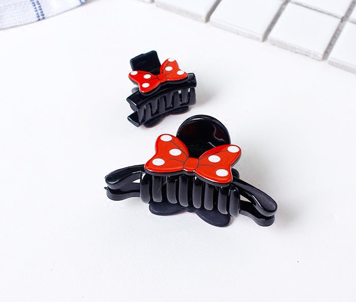 Wholesale Acrylic Red Bow Grab Duckbill Hair Clip JDC-HC-tengZ002