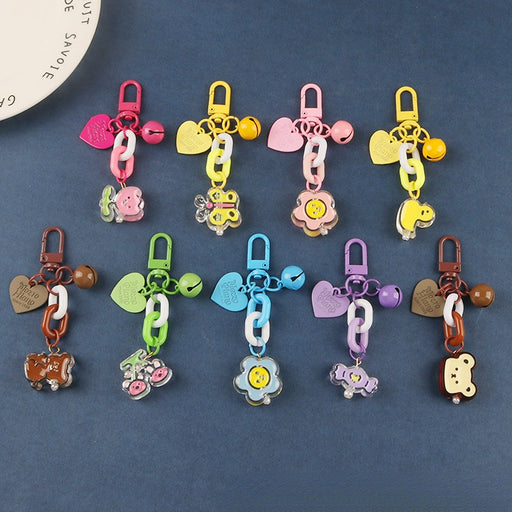 Jewelry WholesaleWholesale Cute Love Bells Alloy Acrylic Keychain MOQ≥2 JDC-KC-YiHan003 Keychains 伊菡 %variant_option1% %variant_option2% %variant_option3%  Factory Price JoyasDeChina Joyas De China