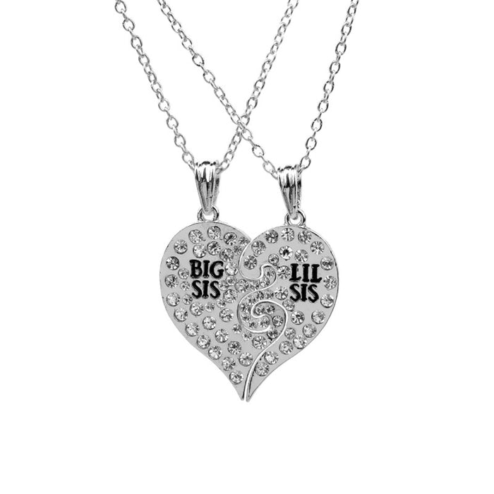 Jewelry WholesaleWholesale good friends love diamond inlaid alloy necklace JDC-NE-LangT006 Necklaces 阆天 %variant_option1% %variant_option2% %variant_option3%  Factory Price JoyasDeChina Joyas De China