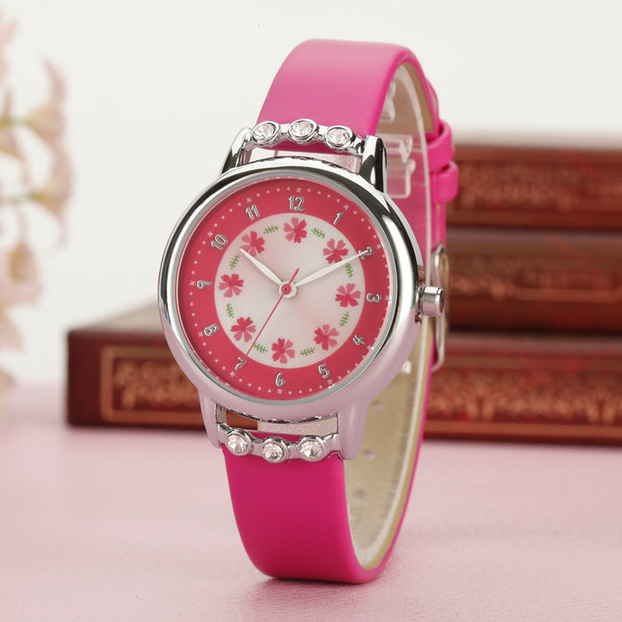 Jewelry WholesaleWholesale Kids Leather Waterproof Quartz Watch JDC-WH-Qiqi002 Watch 琪琪 %variant_option1% %variant_option2% %variant_option3%  Factory Price JoyasDeChina Joyas De China