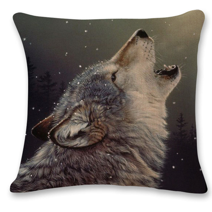 Wholesale 3D Animal Wolf Series Car Pillowcase JDC-PW-Huashui004