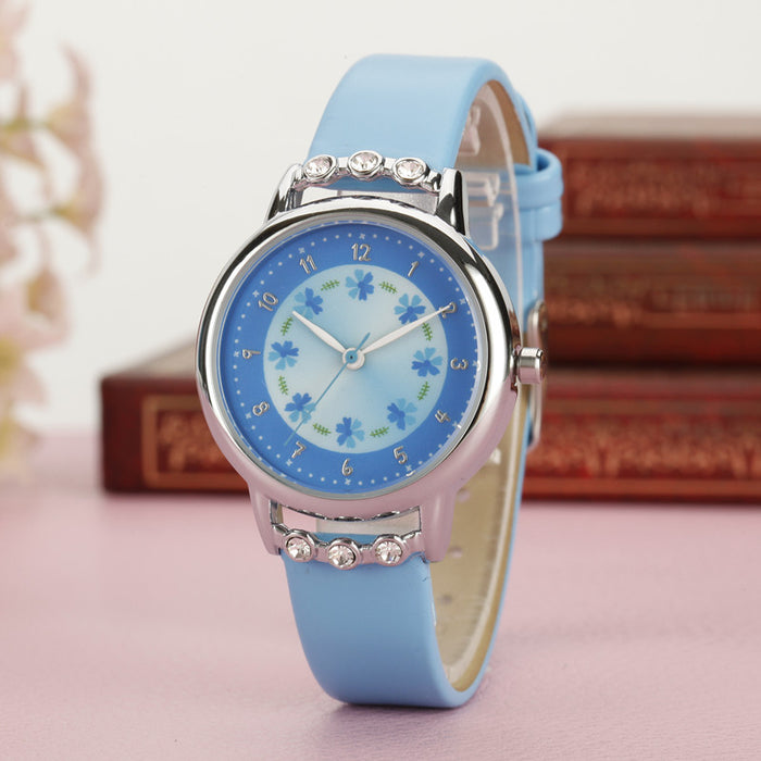 Jewelry WholesaleWholesale Kids Leather Waterproof Quartz Watch JDC-WH-Qiqi002 Watch 琪琪 %variant_option1% %variant_option2% %variant_option3%  Factory Price JoyasDeChina Joyas De China