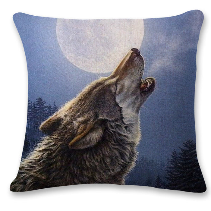 Wholesale 3D Animal Wolf Series Car Pillowcase JDC-PW-Huashui004