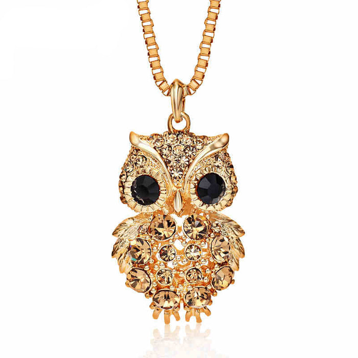 Jewelry WholesaleWholesale long gold owl sweater alloy necklace JDC-NE-Jiaow005 Necklaces 娇婉 %variant_option1% %variant_option2% %variant_option3%  Factory Price JoyasDeChina Joyas De China