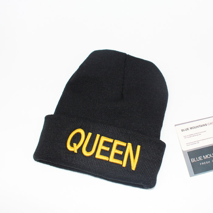 Wholesale Hat Acrylic Winter Outdoor Embroidered Letters Warm Knit Hat MOQ≥2 JDC-FH-TangQ007