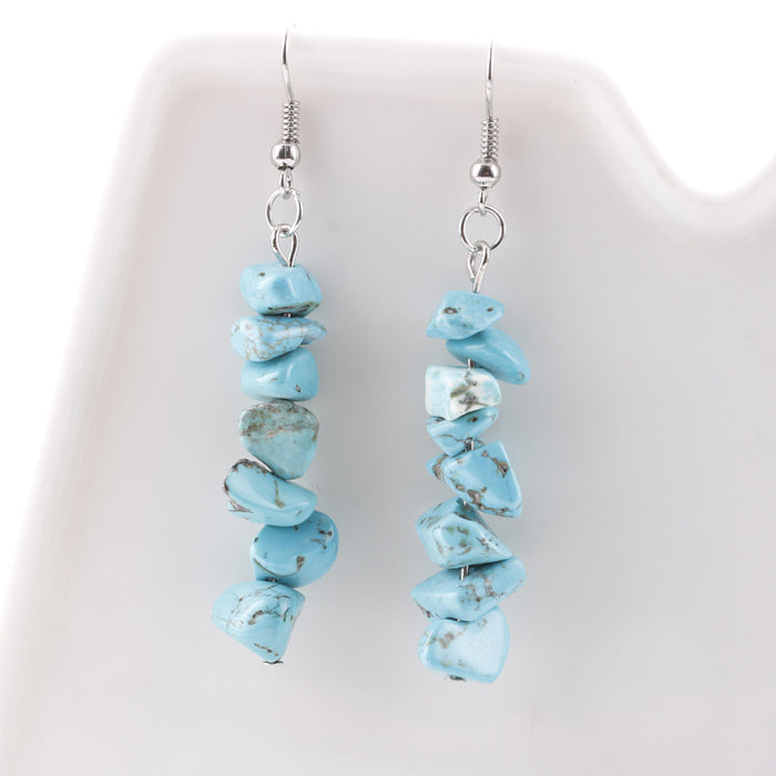 Wholesale pure handmade crystal stone natural stone  earrings JDC-ES-DY019