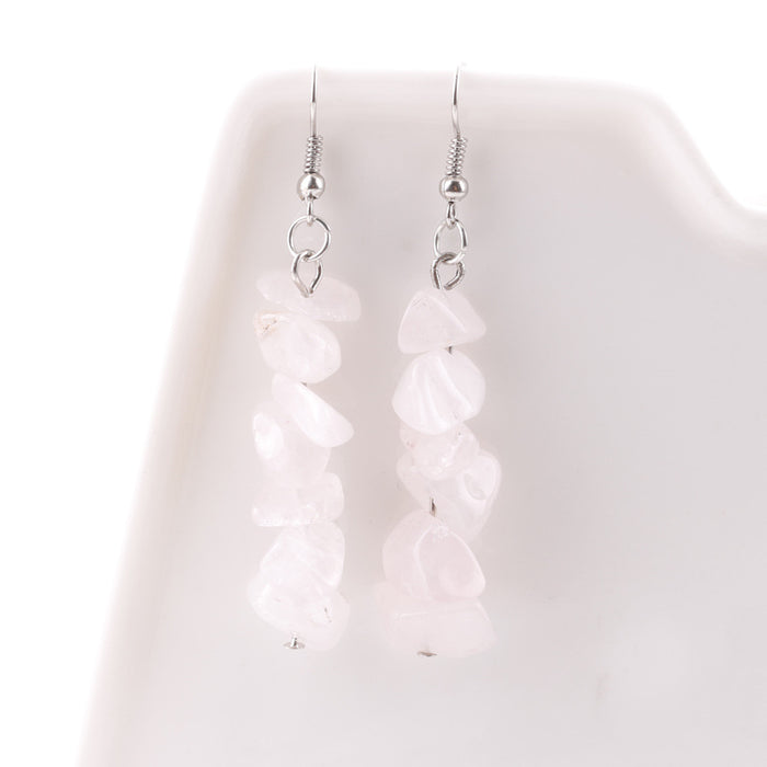 Wholesale pure handmade crystal stone natural stone  earrings JDC-ES-DY019