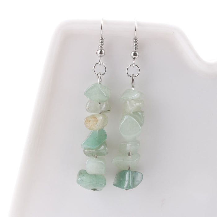 Wholesale pure handmade crystal stone natural stone  earrings JDC-ES-DY019