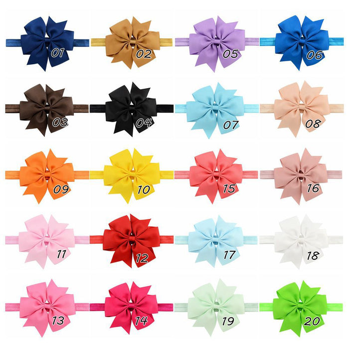 Wholesale kids hair band 11cm fishtail ribbon bow hair band MOQ≥2 JDC-HD-YL010