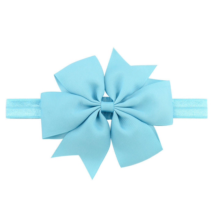 Wholesale kids hair band 11cm fishtail ribbon bow hair band MOQ≥2 JDC-HD-YL010