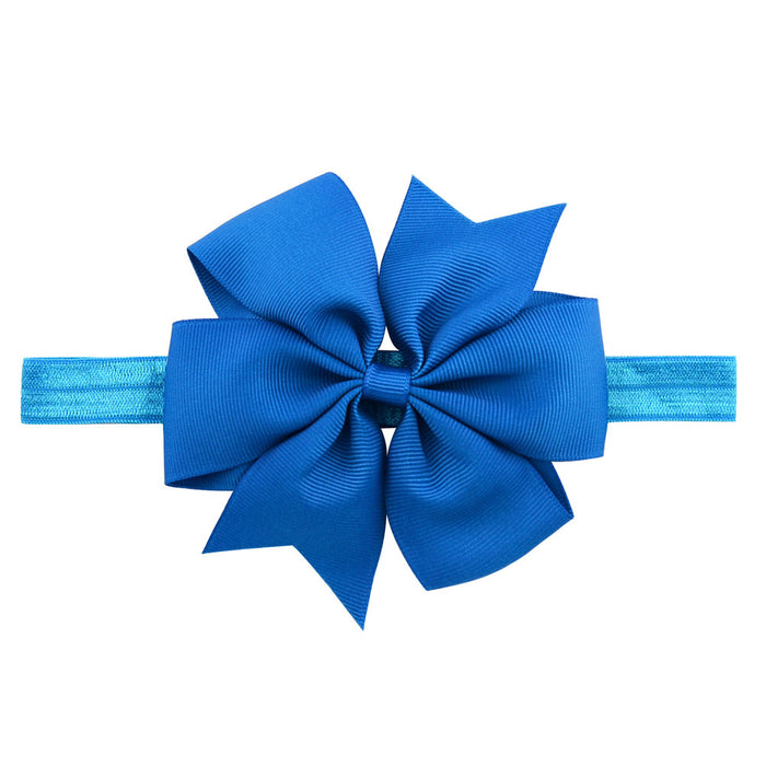 Wholesale kids hair band 11cm fishtail ribbon bow hair band MOQ≥2 JDC-HD-YL010