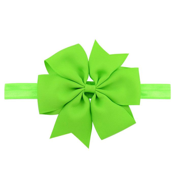 Wholesale kids hair band 11cm fishtail ribbon bow hair band MOQ≥2 JDC-HD-YL010