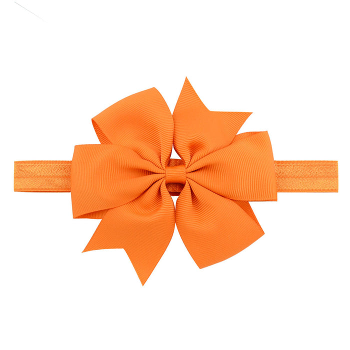 Wholesale kids hair band 11cm fishtail ribbon bow hair band MOQ≥2 JDC-HD-YL010