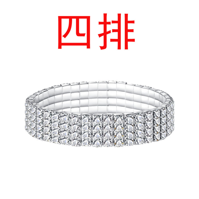 Jewelry WholesaleWholesale elastic Rhinestone multi specification tennis chain JDC-BT-MiMeng034 Bracelet 米萌 %variant_option1% %variant_option2% %variant_option3%  Factory Price JoyasDeChina Joyas De China