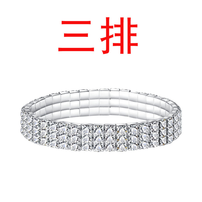 Jewelry WholesaleWholesale elastic Rhinestone multi specification tennis chain JDC-BT-MiMeng034 Bracelet 米萌 %variant_option1% %variant_option2% %variant_option3%  Factory Price JoyasDeChina Joyas De China