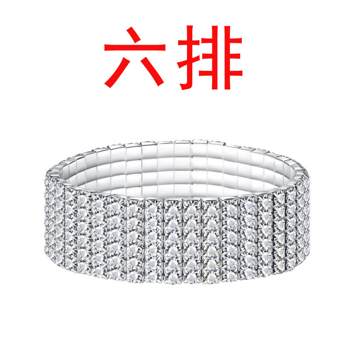 Jewelry WholesaleWholesale elastic Rhinestone multi specification tennis chain JDC-BT-MiMeng034 Bracelet 米萌 %variant_option1% %variant_option2% %variant_option3%  Factory Price JoyasDeChina Joyas De China