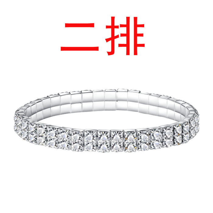 Jewelry WholesaleWholesale elastic Rhinestone multi specification tennis chain JDC-BT-MiMeng034 Bracelet 米萌 %variant_option1% %variant_option2% %variant_option3%  Factory Price JoyasDeChina Joyas De China