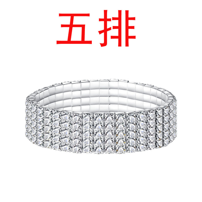 Jewelry WholesaleWholesale elastic Rhinestone multi specification tennis chain JDC-BT-MiMeng034 Bracelet 米萌 %variant_option1% %variant_option2% %variant_option3%  Factory Price JoyasDeChina Joyas De China