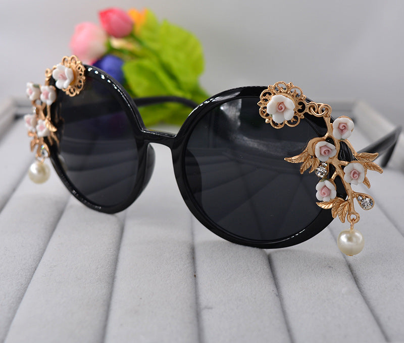 Jewelry WholesaleWholesale Vintage UV Protection Polarized Pearl Metal Sunglasses JDC-SG-NT006 Sunglasses 妮头 %variant_option1% %variant_option2% %variant_option3%  Factory Price JoyasDeChina Joyas De China