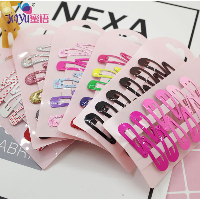 Wholesale Hair Clips Lovely children's printed color baking varnish hairpin JDC-HC-MiYu004