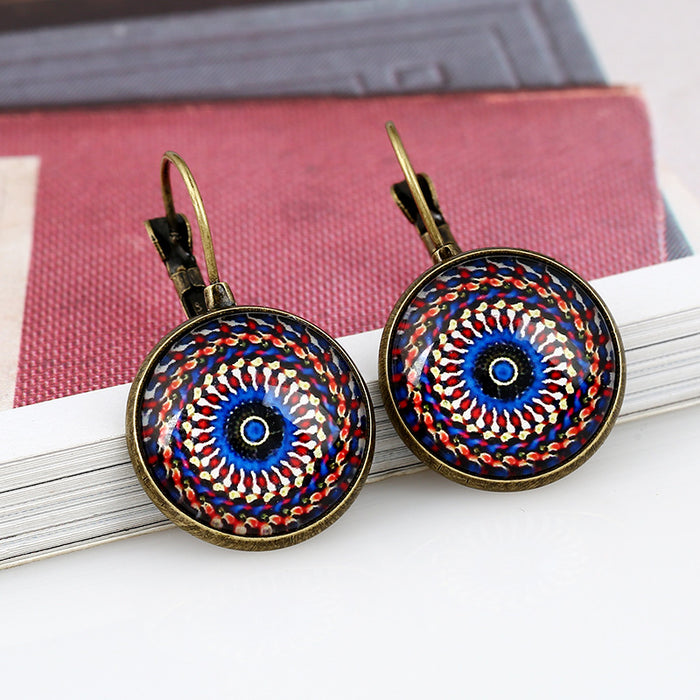 Wholesale Earrings Glass Vintage Time Gems MQO≥2 JDC-ES-zhuoq002