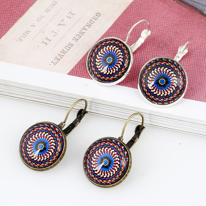 Wholesale Earrings Glass Vintage Time Gems MQO≥2 JDC-ES-zhuoq002