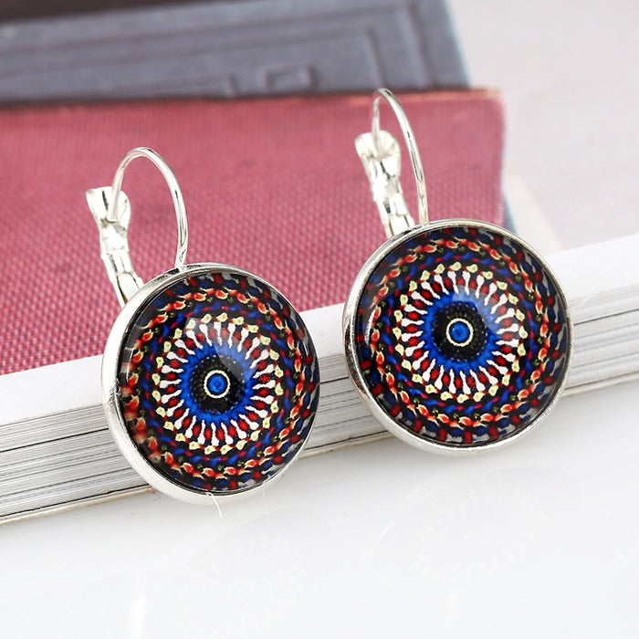 Wholesale Earrings Glass Vintage Time Gems MQO≥2 JDC-ES-zhuoq002