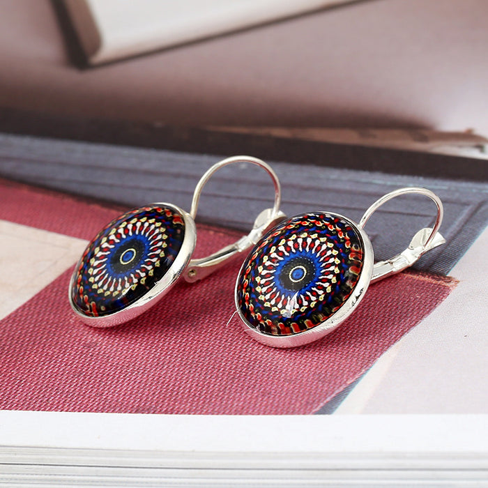 Wholesale Earrings Glass Vintage Time Gems MQO≥2 JDC-ES-zhuoq002