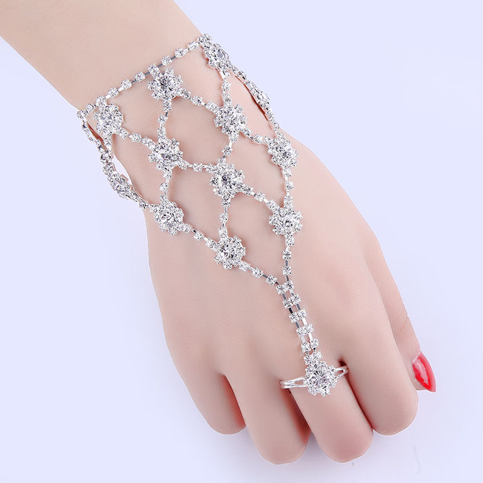 Wholesale Jewelry High Quality Rhinestone Bow Finger Bracelet JDC-BT-XuanP001