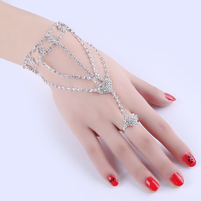 Wholesale Jewelry High Quality Rhinestone Bow Finger Bracelet JDC-BT-XuanP001