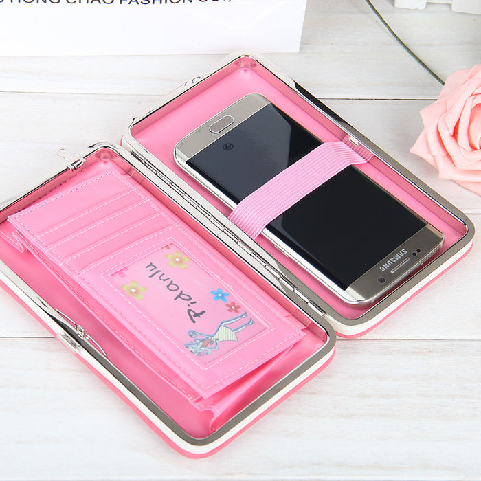 Wholesale multifunctional mobile phone bag lunch box bag ladies wallet long JDC-WT-Zhengxin005