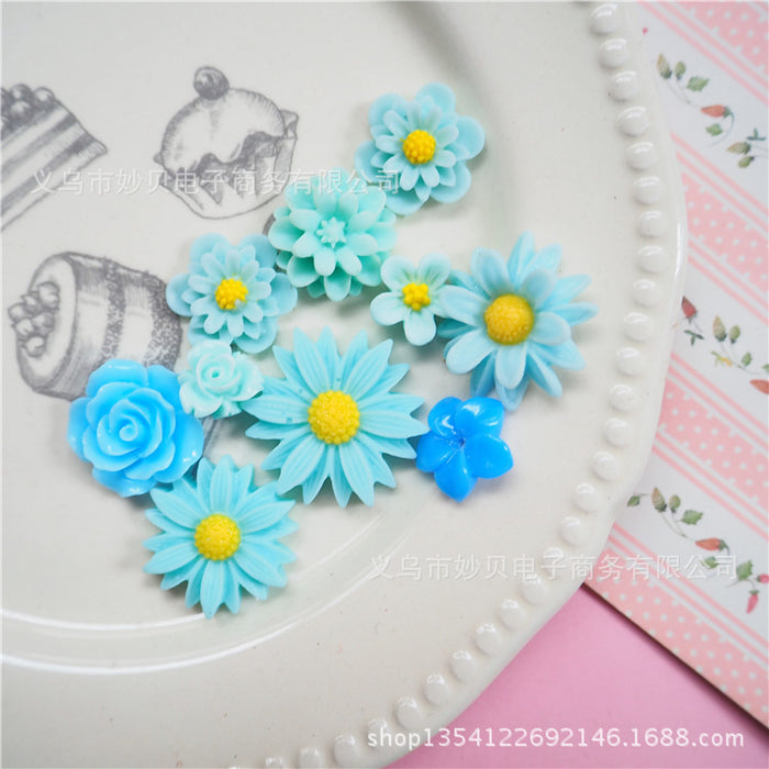 Wholesale DIY Phone Case Accessories Resin Daisy 11pcs/pack MOQ≥2 JDC-DIY-Miaobei003