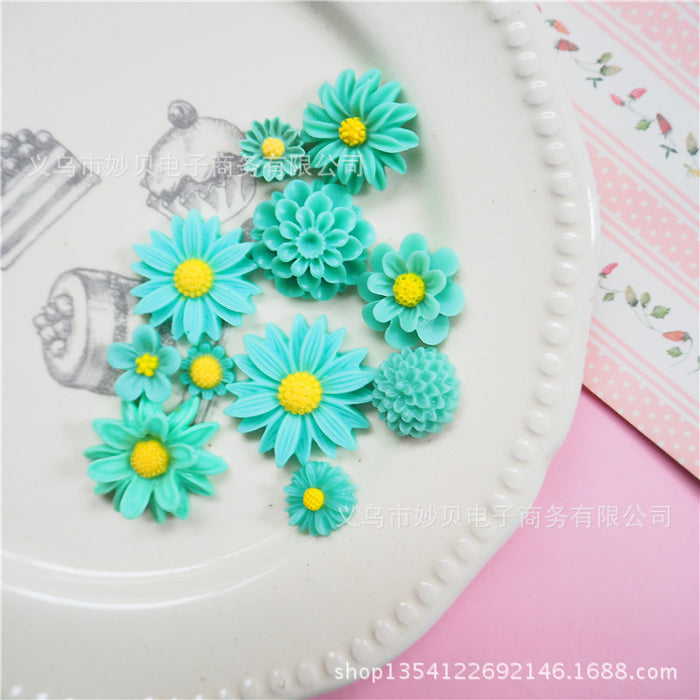 Wholesale DIY Phone Case Accessories Resin Daisy 11pcs/pack MOQ≥2 JDC-DIY-Miaobei003