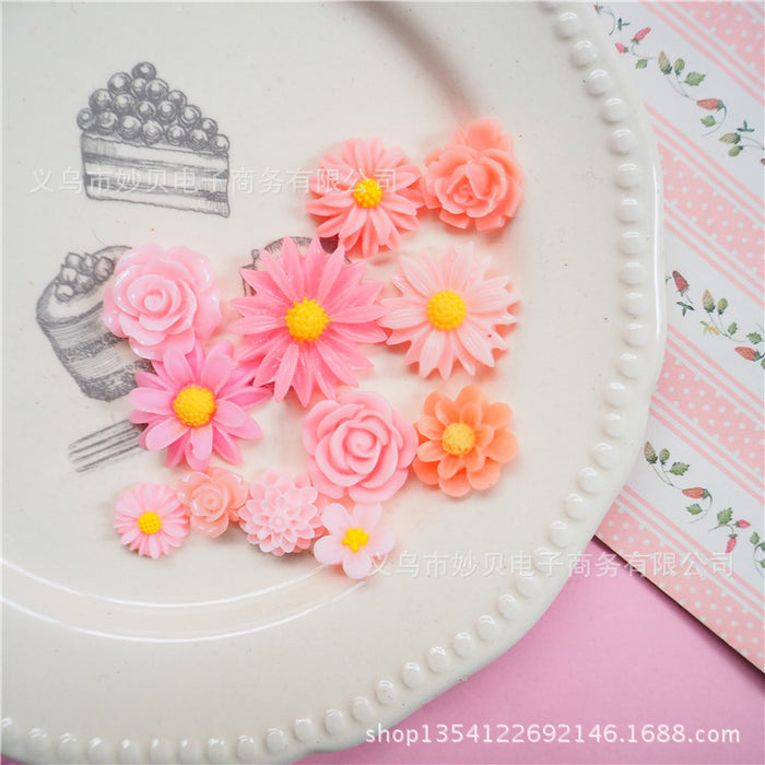 Wholesale DIY Phone Case Accessories Resin Daisy 11pcs/pack MOQ≥2 JDC-DIY-Miaobei003