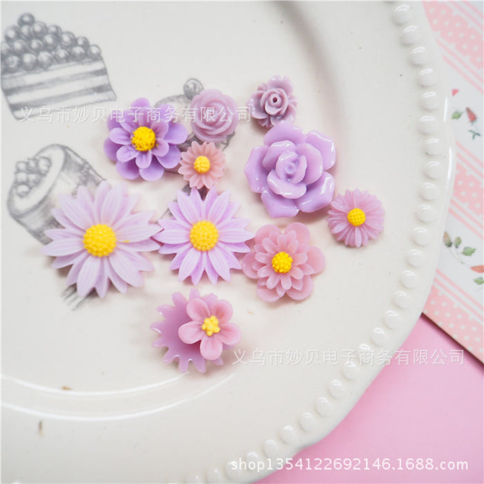 Wholesale DIY Phone Case Accessories Resin Daisy 11pcs/pack MOQ≥2 JDC-DIY-Miaobei003