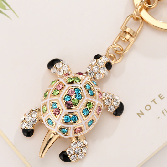 Jewelry WholesaleWholesale Metal Color Rhinestone Turtle Keychain JDC-KC-CH098 Keychains 晨晖 %variant_option1% %variant_option2% %variant_option3%  Factory Price JoyasDeChina Joyas De China