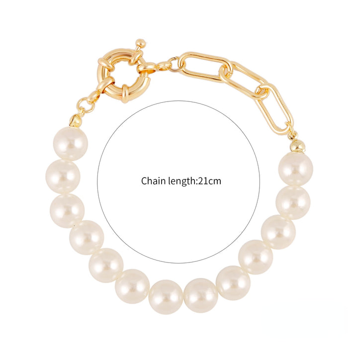 Wholesale Baroque Pearl Alloy Bracelet JDC-BT-ManY001