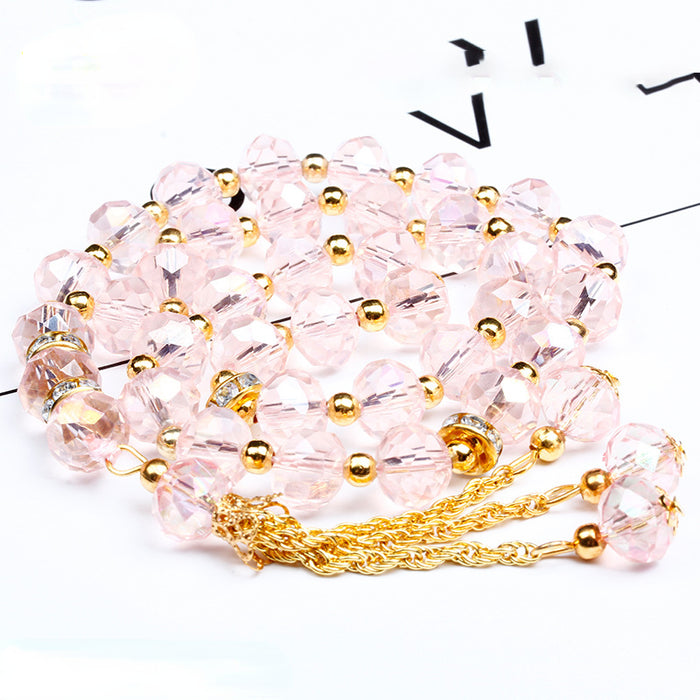 Wholesale Faceted Crystal Islamic Rosary Bracelet MOQ≥3 JDC-BT-TongM001