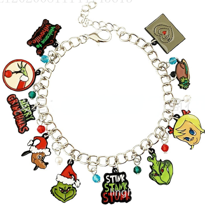 Wholesale Bracelet Acrylic Christmas Cute Cartoon Pendant MOQ≥3 JDC-BT-LingHao001