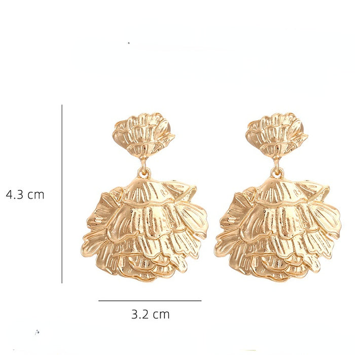 Wholesale Vintage Alloy Flowers Earrings JDC-ES-ManY031