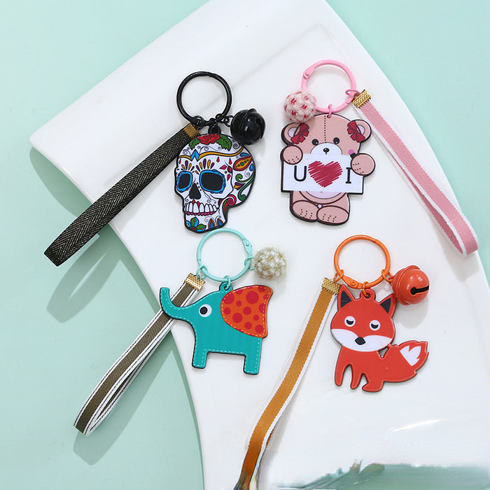 Wholesale cartoon animal acrylic key ring phone case DIY pendant MOQ≥3 JDC-KC-WYan007