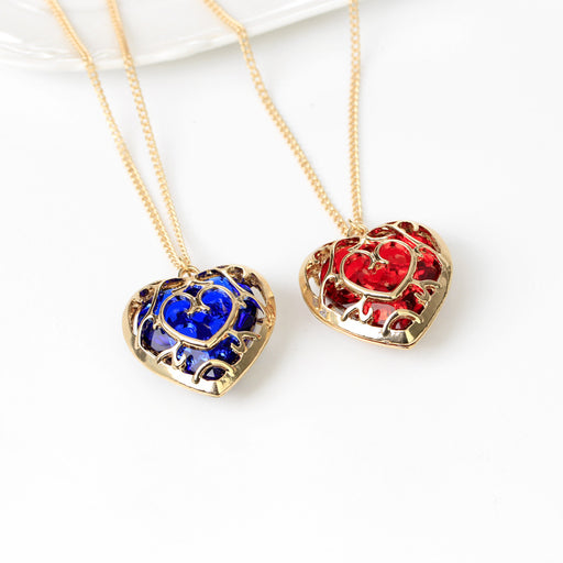 Jewelry WholesaleWholesale hollow heart crystal necklace (M) JDC-NE-Langt030 Necklaces 阆天 %variant_option1% %variant_option2% %variant_option3%  Factory Price JoyasDeChina Joyas De China