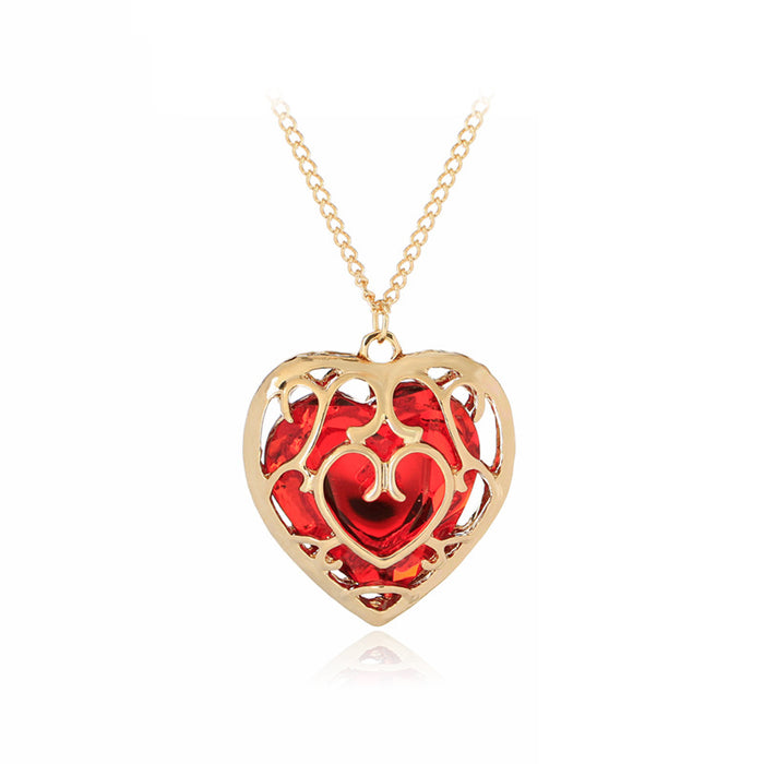 Jewelry WholesaleWholesale hollow heart crystal necklace (M) JDC-NE-Langt030 Necklaces 阆天 %variant_option1% %variant_option2% %variant_option3%  Factory Price JoyasDeChina Joyas De China