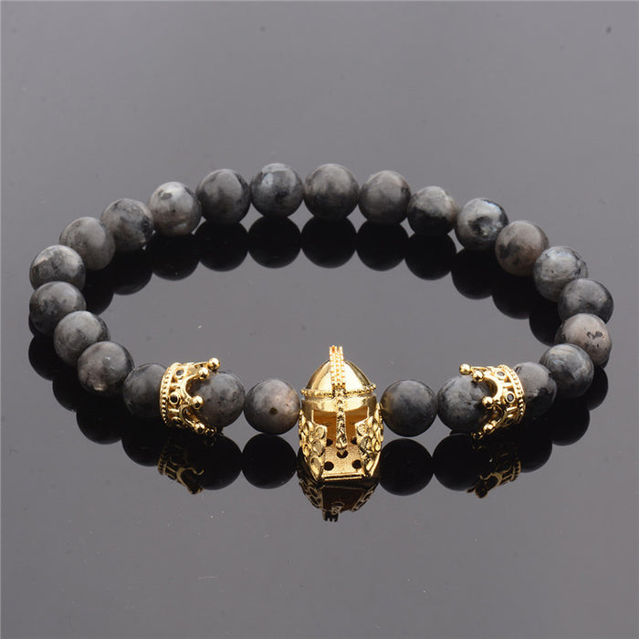 Wholesale Fashion Volcanic Stone Helmet Bracelet JDC-BT-DuoW007