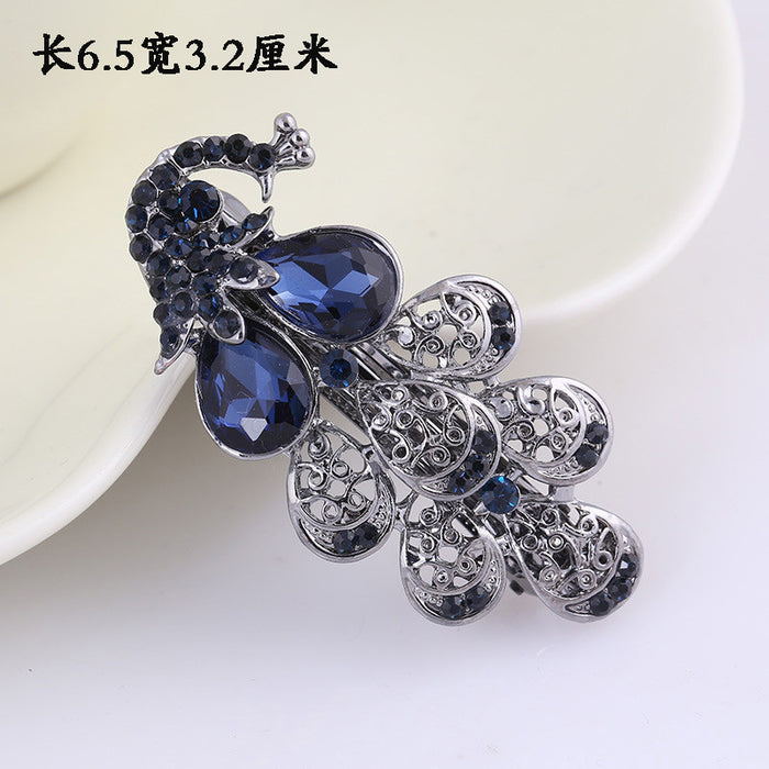 Wholesale Hair Clips Alloy Rhinestone Temperament Black Bow MOQ≥2 JDC-HC-MengP002