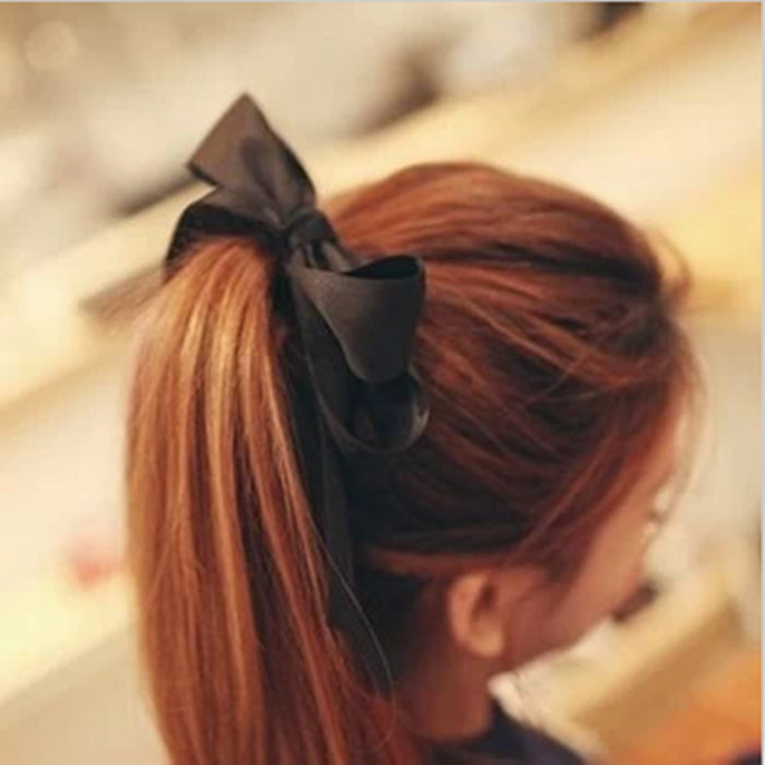 Jewelry WholesaleWholesale Double Layer Satin Bow Tie Hair Tie Headband JDC-HS-RXGS002 Hair Scrunchies 格尚 %variant_option1% %variant_option2% %variant_option3%  Factory Price JoyasDeChina Joyas De China