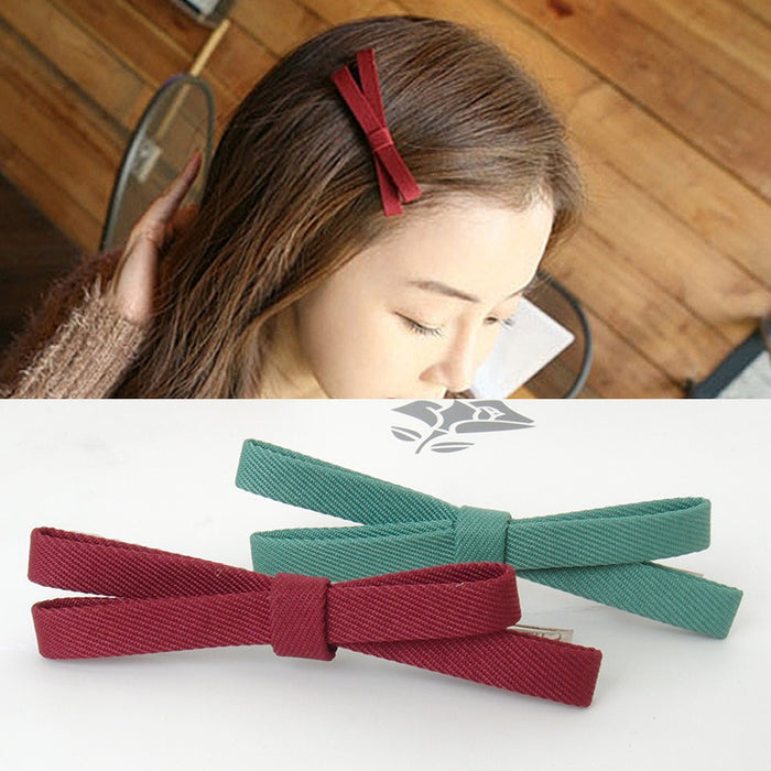 Jewelry WholesaleWholesale fabric bow cross hair clip duckbill clip JDC-HC-RXGS002 Hair Clips 格尚 %variant_option1% %variant_option2% %variant_option3%  Factory Price JoyasDeChina Joyas De China