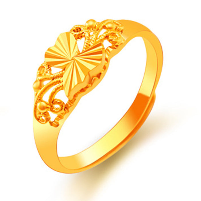 Wholesale Copper Gold Plated Adjustable Ring JDC-RS-XinS001